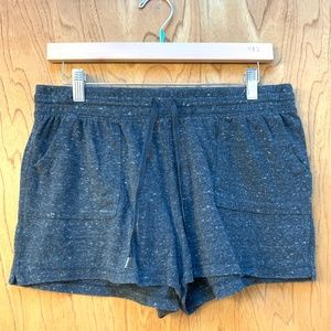 Athletic Works Marled Knit Shorts Large Dark Gray
